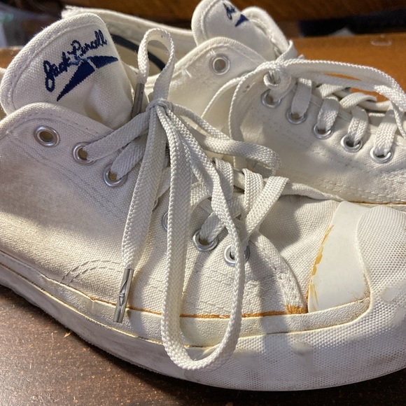 Jack Purcell White Sneakers vintage men’s 9.5 converse Canvas Badminton - Picture 3 of 8